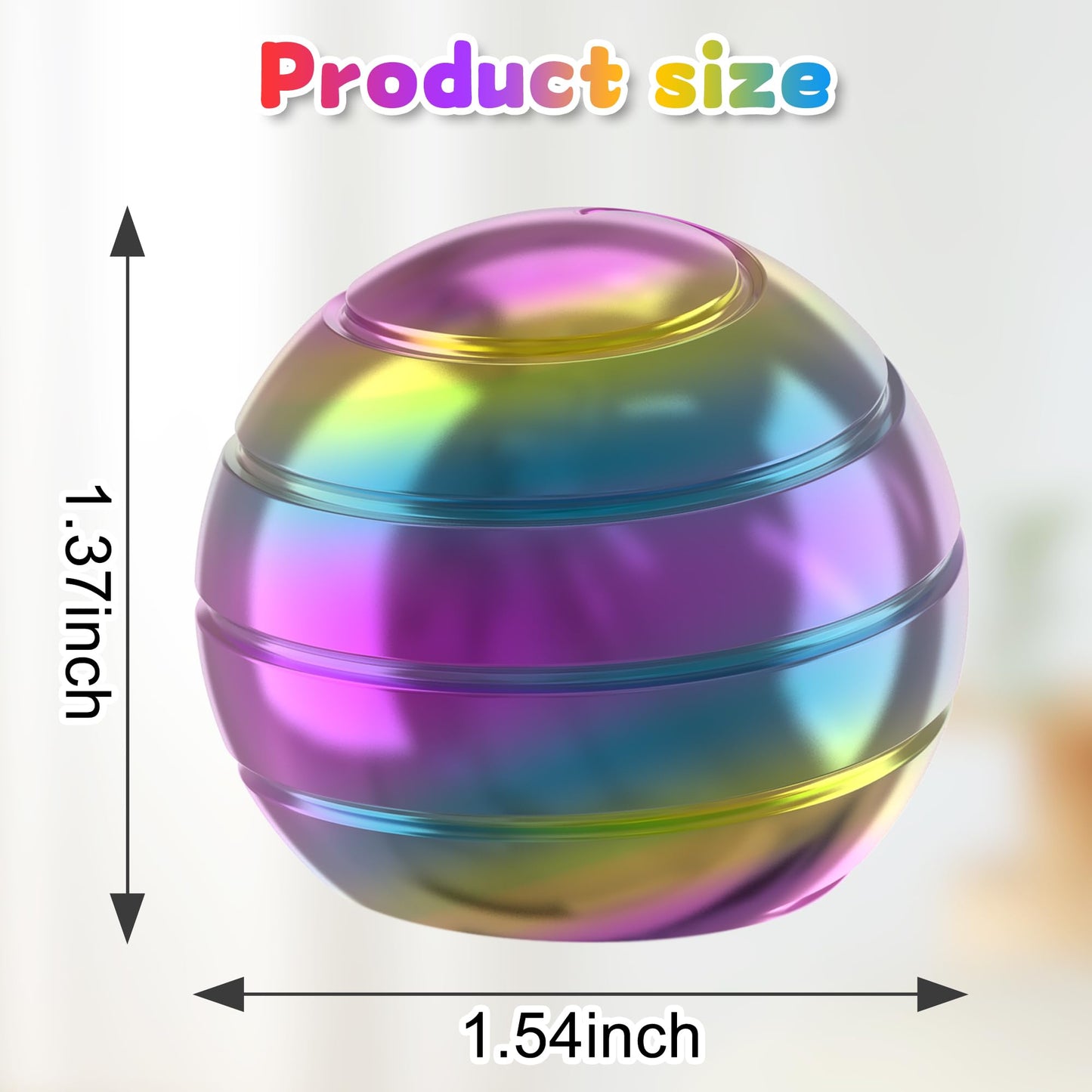 Kryfa Hypnotic Kinetic Desk Toy – Rainbow Spin for Focus & Fidgeting