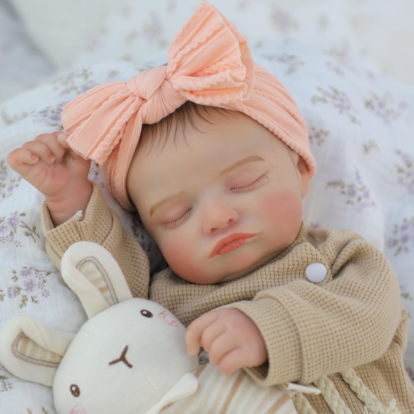 KSBD Lifelike Reborn Baby Dolls - 20 Inch Sleeping Realistic Doll with Soft Cloth Body (Ages 3+)