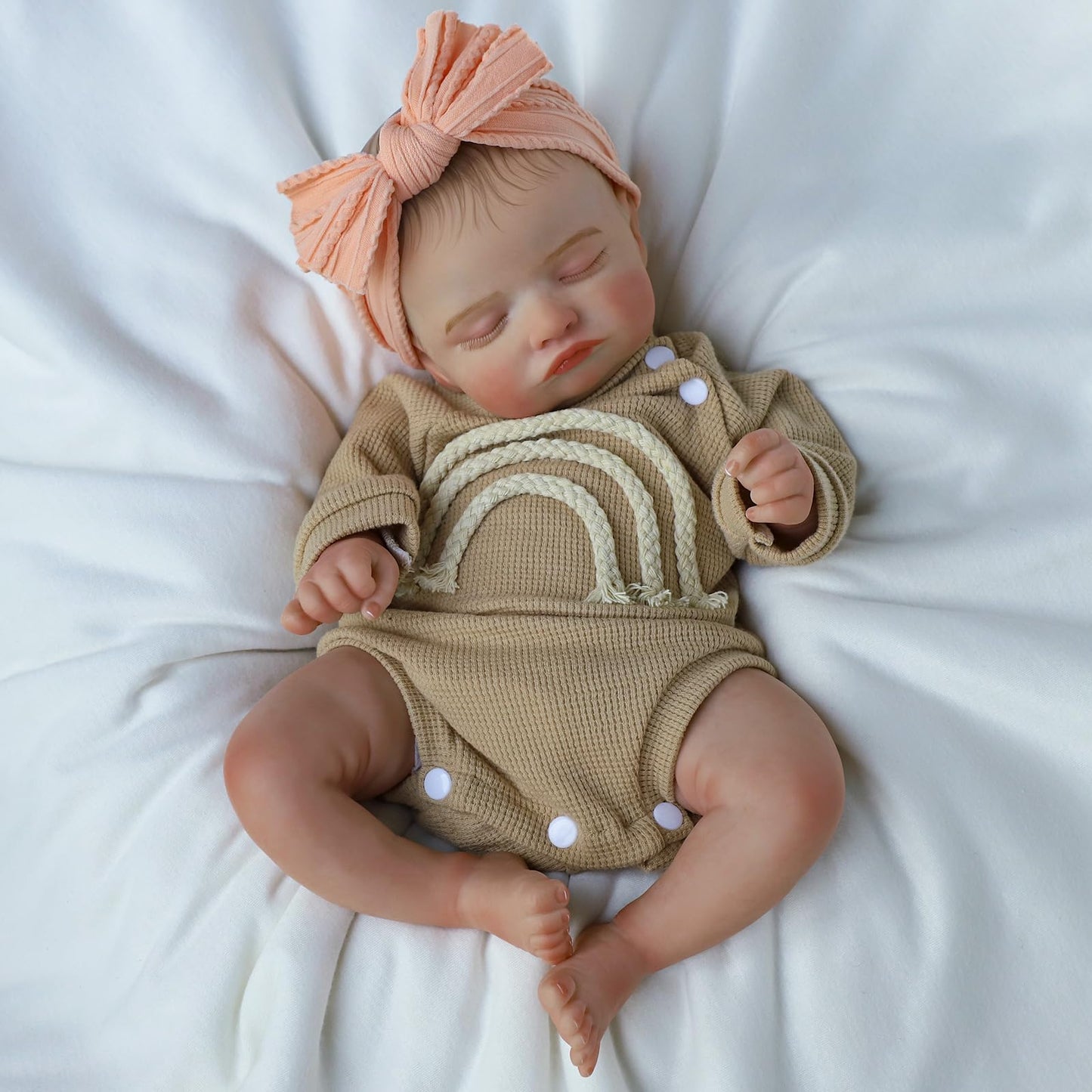 KSBD Lifelike Reborn Baby Dolls - 20 Inch Sleeping Realistic Doll with Soft Cloth Body (Ages 3+)