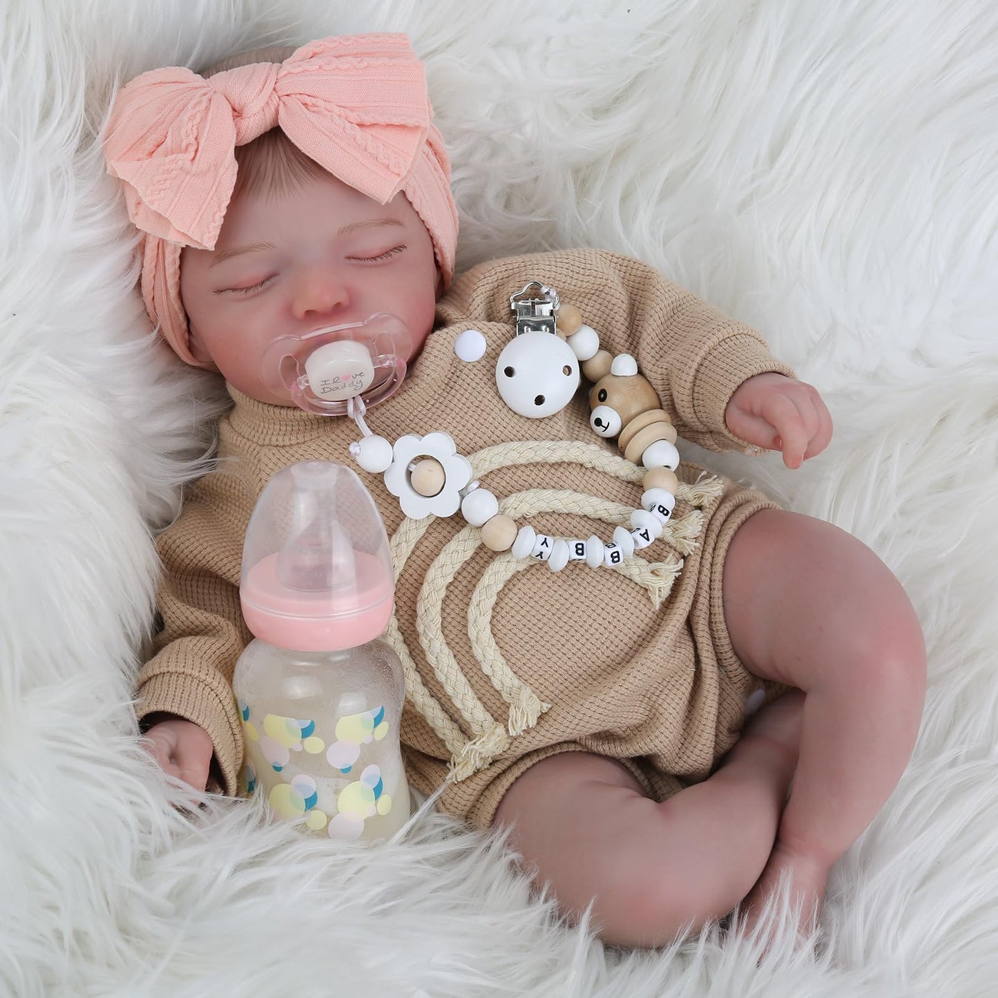 KSBD Lifelike Reborn Baby Dolls - 20 Inch Sleeping Realistic Doll with Soft Cloth Body (Ages 3+)