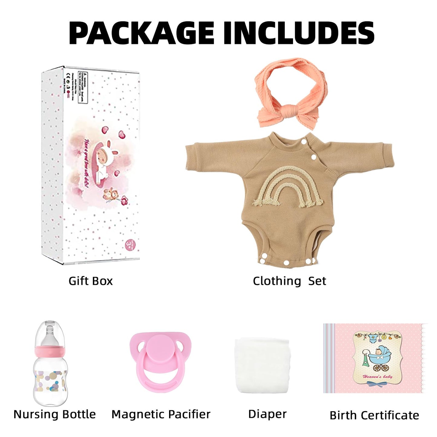 KSBD Lifelike Reborn Baby Dolls - 20 Inch Sleeping Realistic Doll with Soft Cloth Body (Ages 3+)