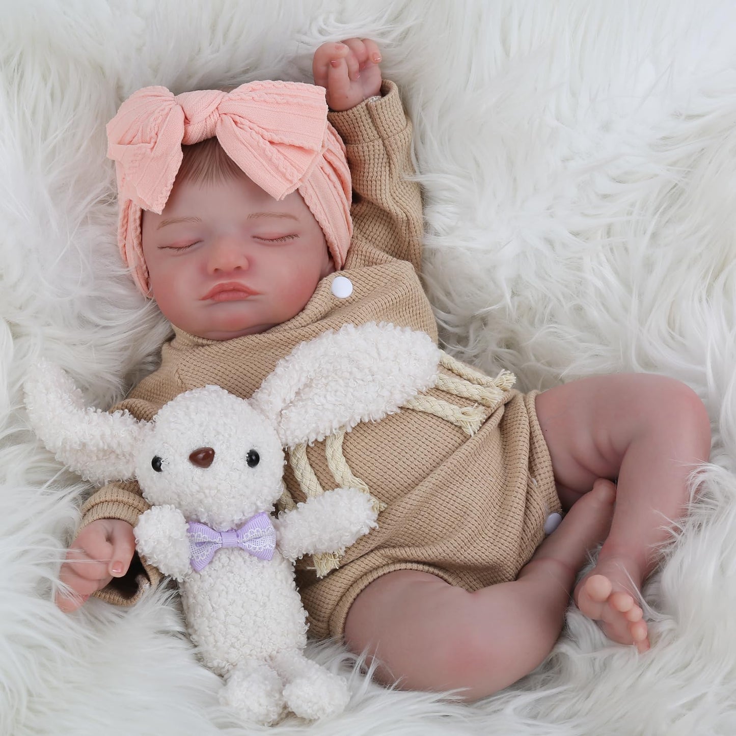 KSBD Lifelike Reborn Baby Dolls - 20 Inch Sleeping Realistic Doll with Soft Cloth Body (Ages 3+)