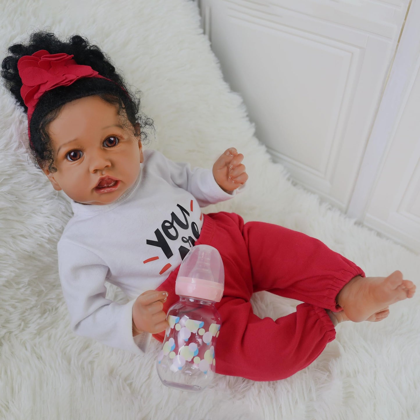 KSBD Realistic Reborn Baby Doll Black Girl — 20-Inch Lifelike Newborn Gift Set