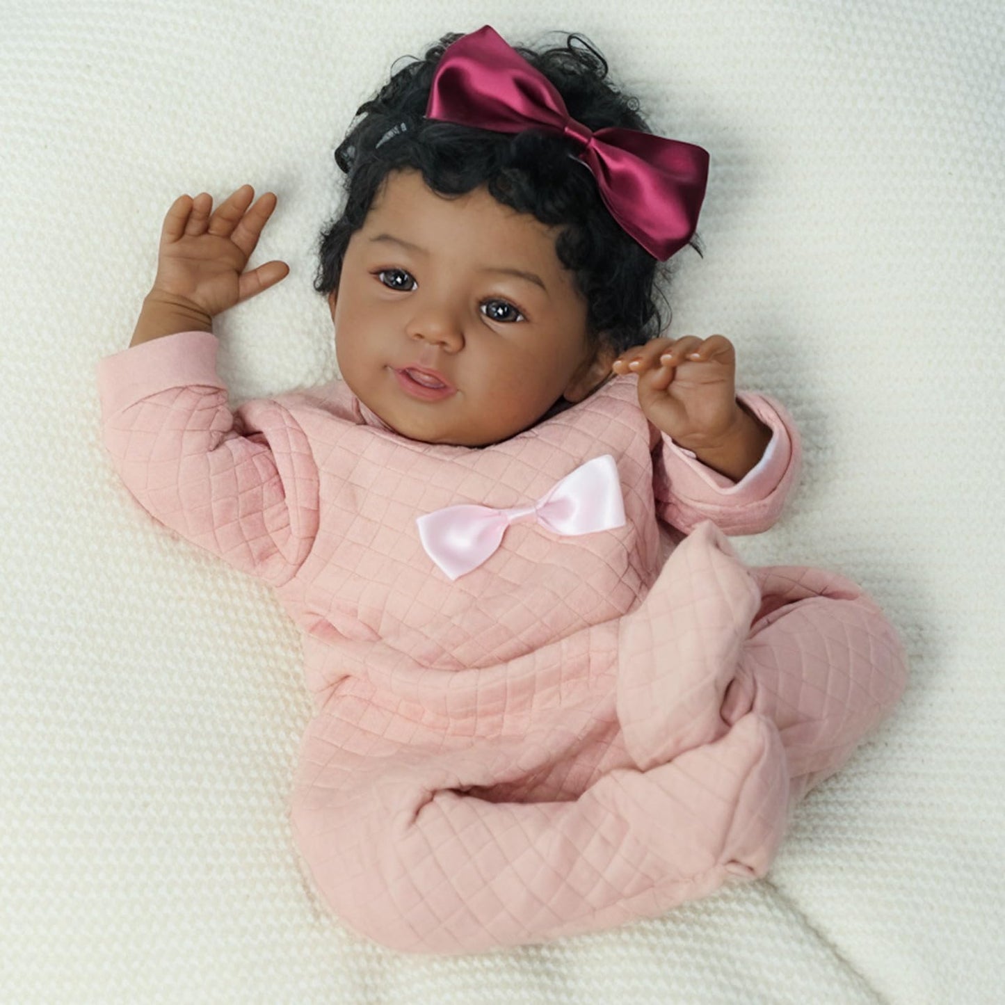 KSBD Realistic Reborn Baby Doll Black Girl – 18-Inch Lifelike Newborn with Gift Set