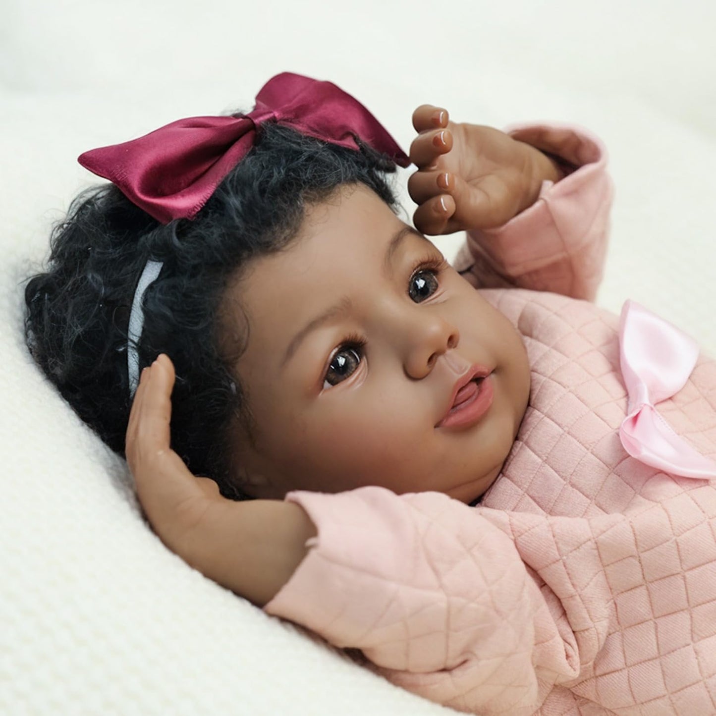 KSBD Realistic Reborn Baby Doll Black Girl – 18-Inch Lifelike Newborn with Gift Set