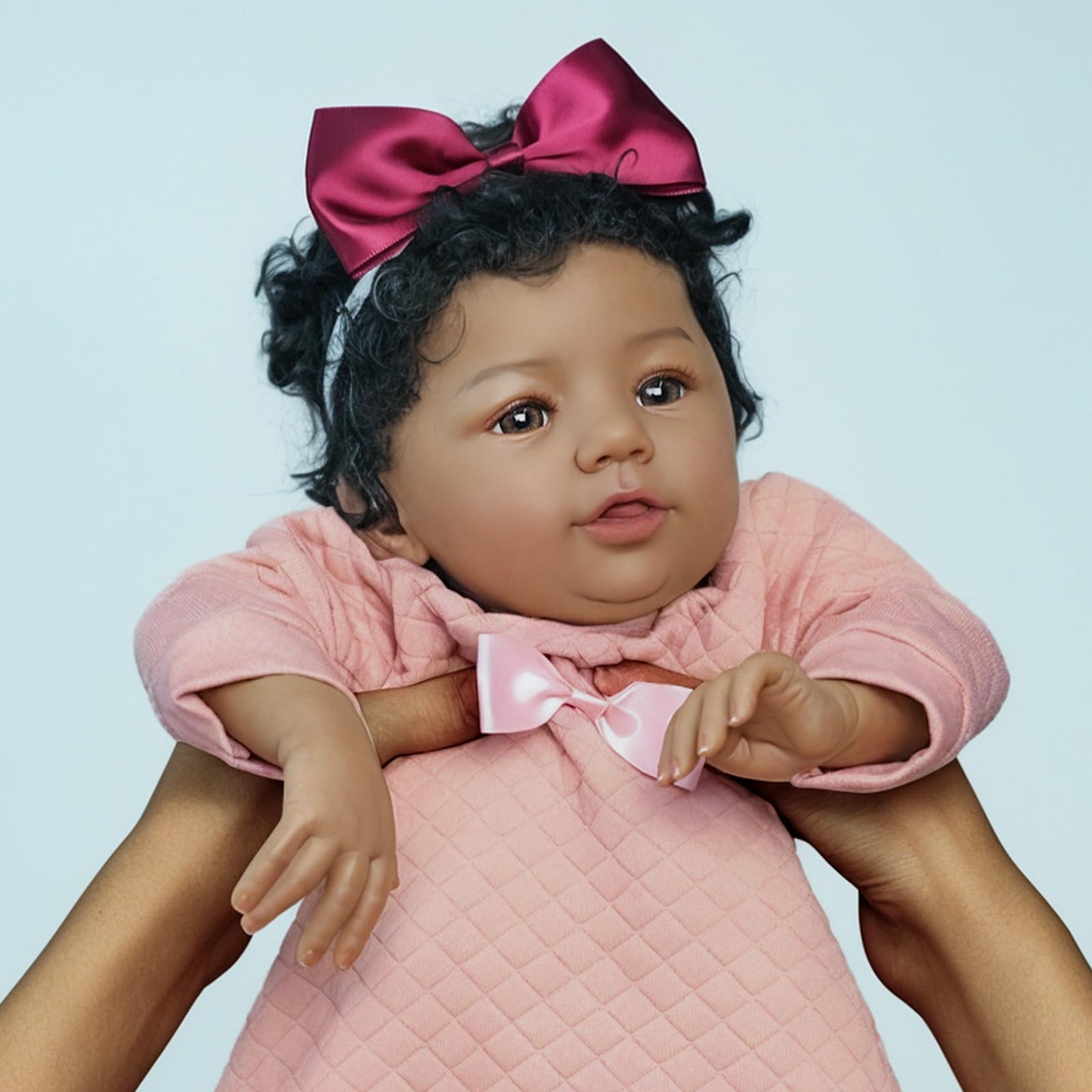 KSBD Realistic Reborn Baby Doll Black Girl – 18-Inch Lifelike Newborn with Gift Set