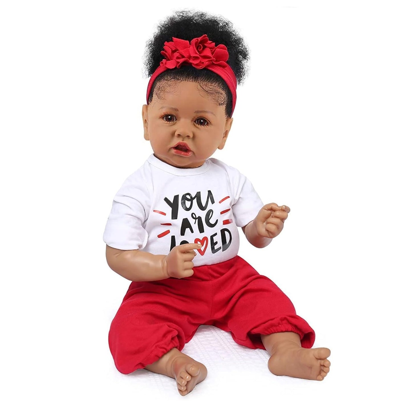KSBD Realistic Reborn Baby Doll Black Girl — 20-Inch Lifelike Newborn Gift Set