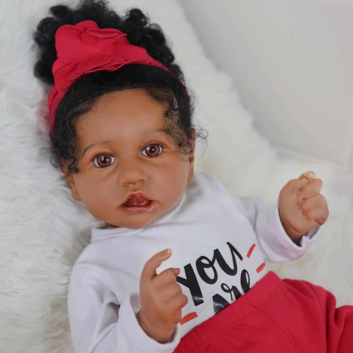 KSBD Realistic Reborn Baby Doll Black Girl — 20-Inch Lifelike Newborn Gift Set