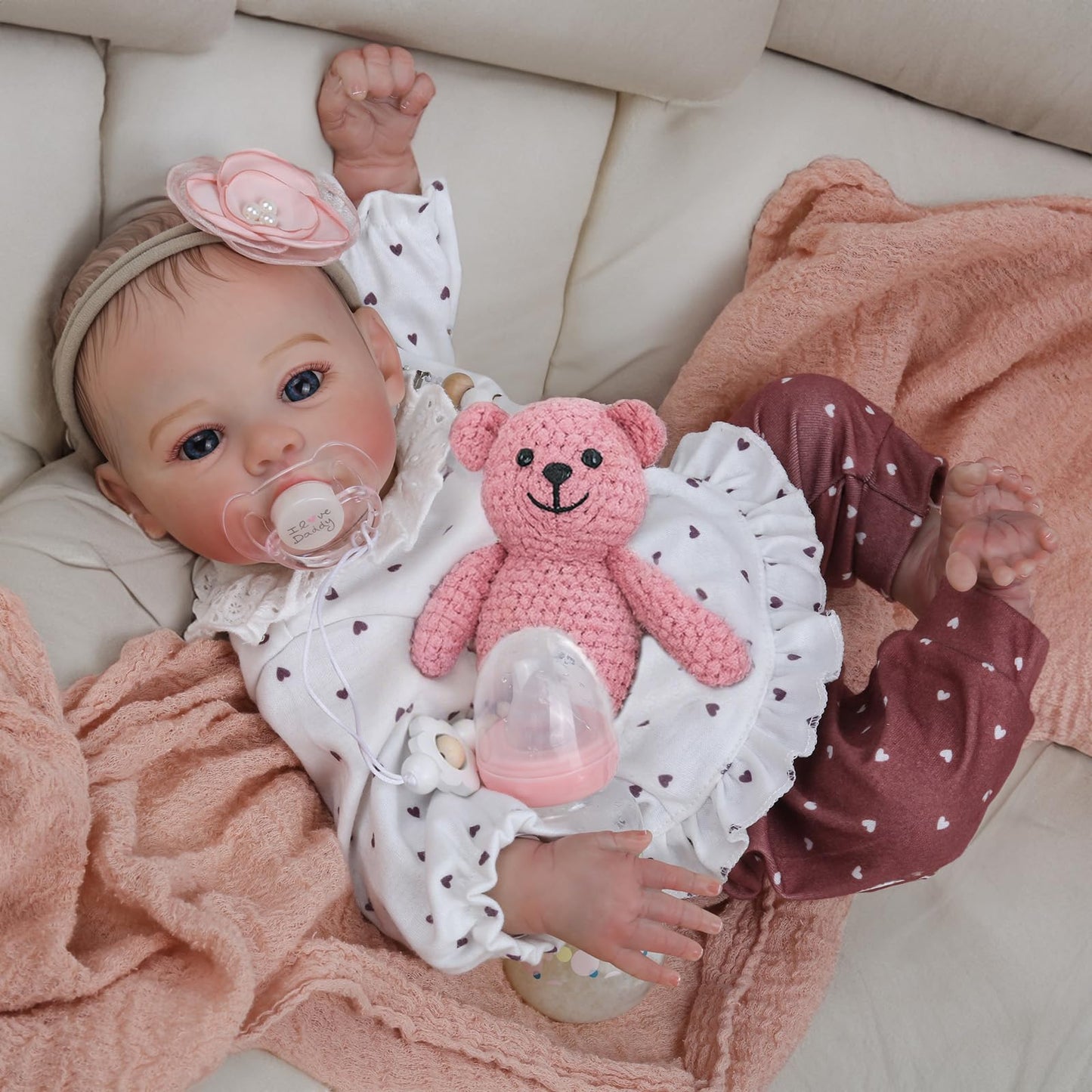 KSBD Reborn Baby Dolls – 18 Inch Realistic Girl Doll with Accessories