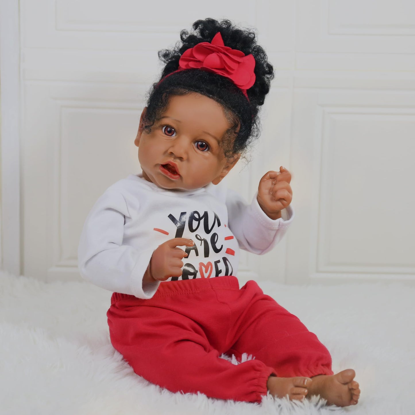 KSBD Realistic Reborn Baby Doll Black Girl — 20-Inch Lifelike Newborn Gift Set