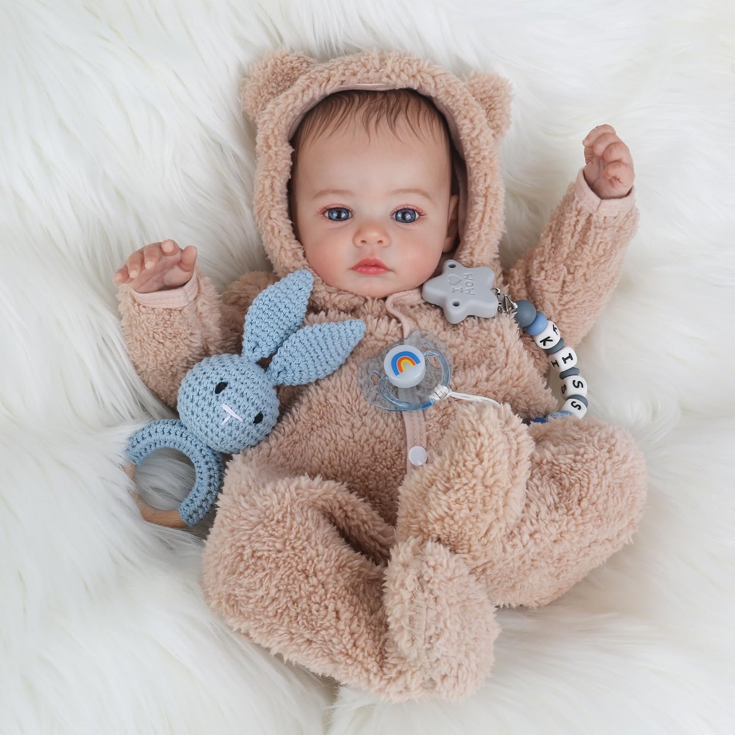 KSBD Reborn Baby Dolls - 18 Inch Realistic Lifelike Baby Boy with Accessories