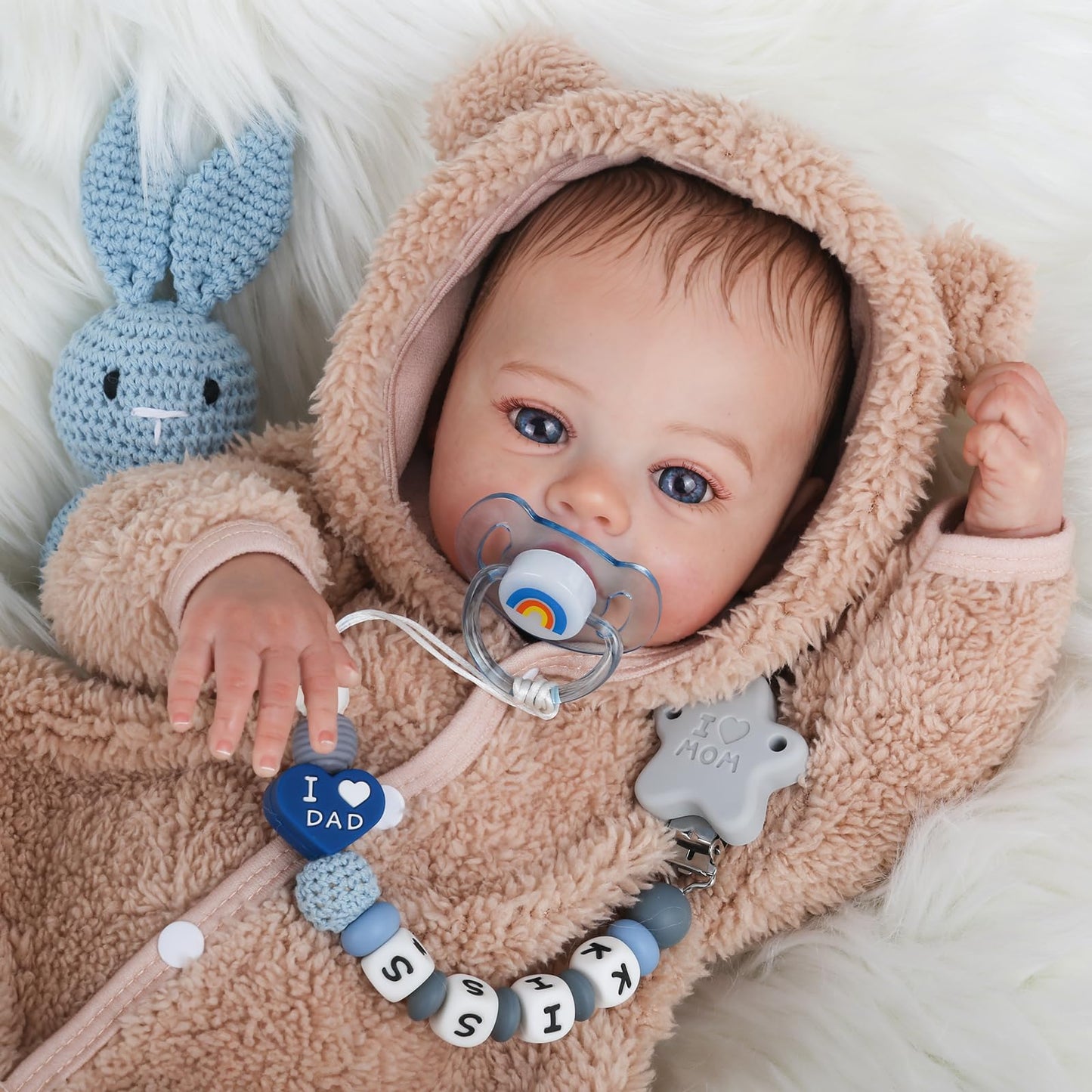 KSBD Reborn Baby Dolls - 18 Inch Realistic Lifelike Baby Boy with Accessories