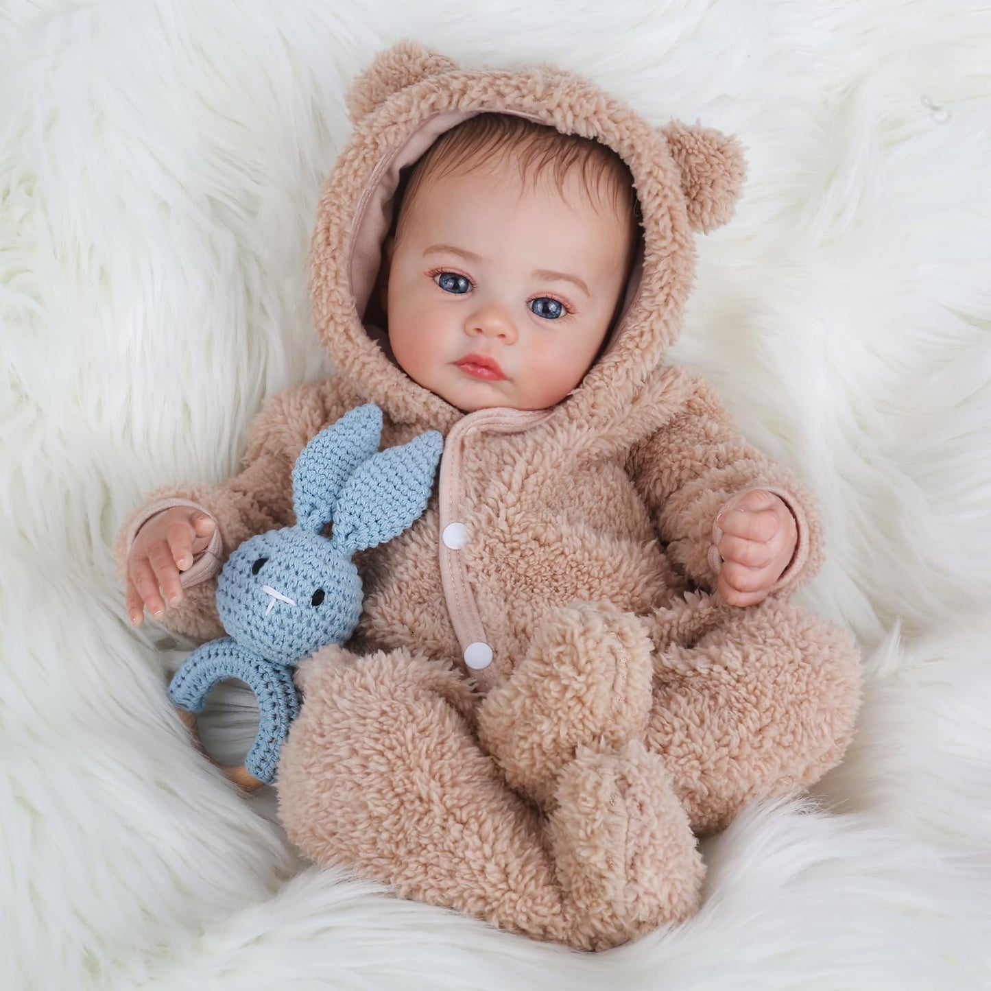 KSBD Reborn Baby Dolls - 18 Inch Realistic Lifelike Baby Boy with Accessories