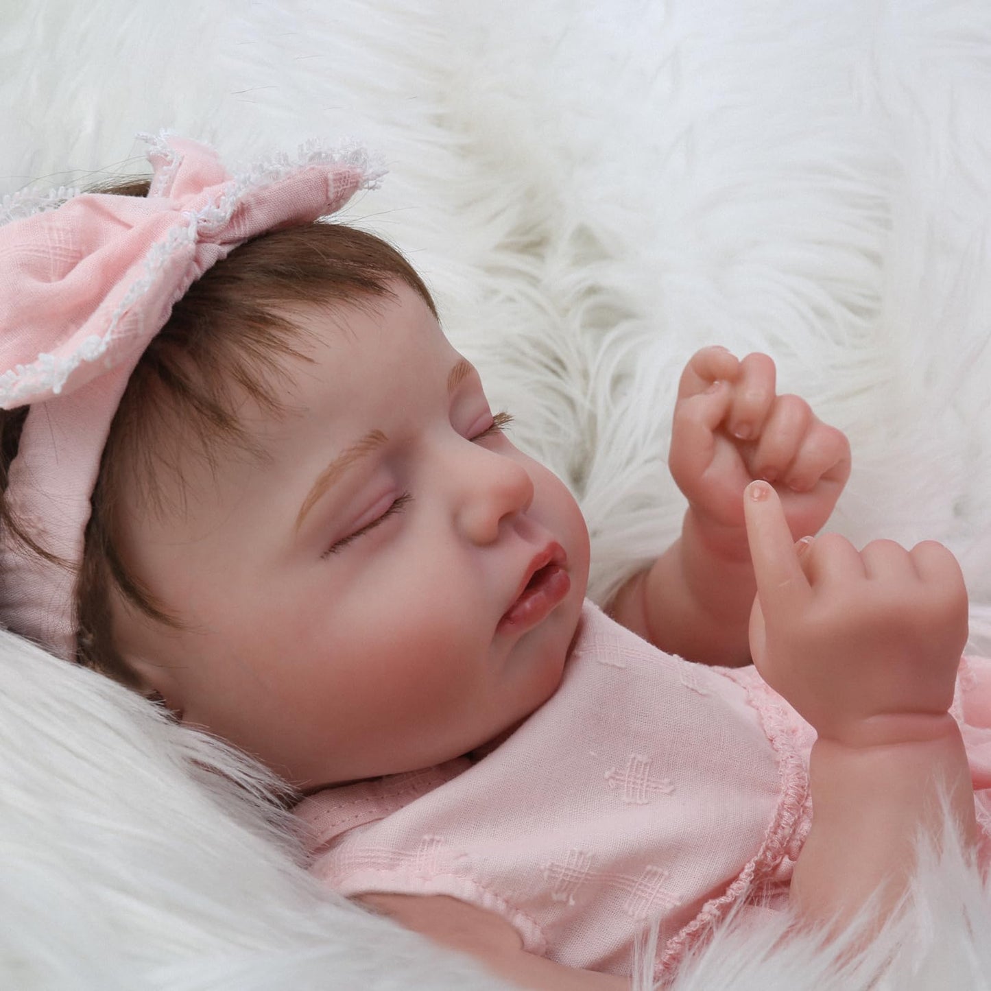 KSBD Reborn Baby Doll Girl – 20-Inch Realistic Sleeping Newborn, Handmade Cloth Body, Gift Set
