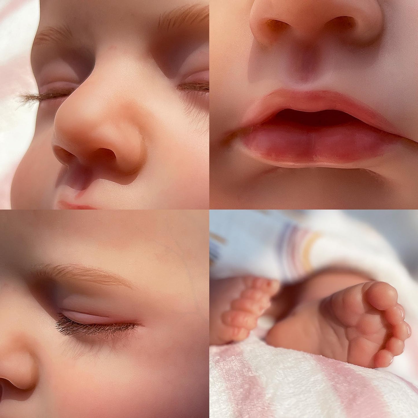 KSBD Reborn Baby Doll Girl – 20-Inch Realistic Sleeping Newborn, Handmade Cloth Body, Gift Set