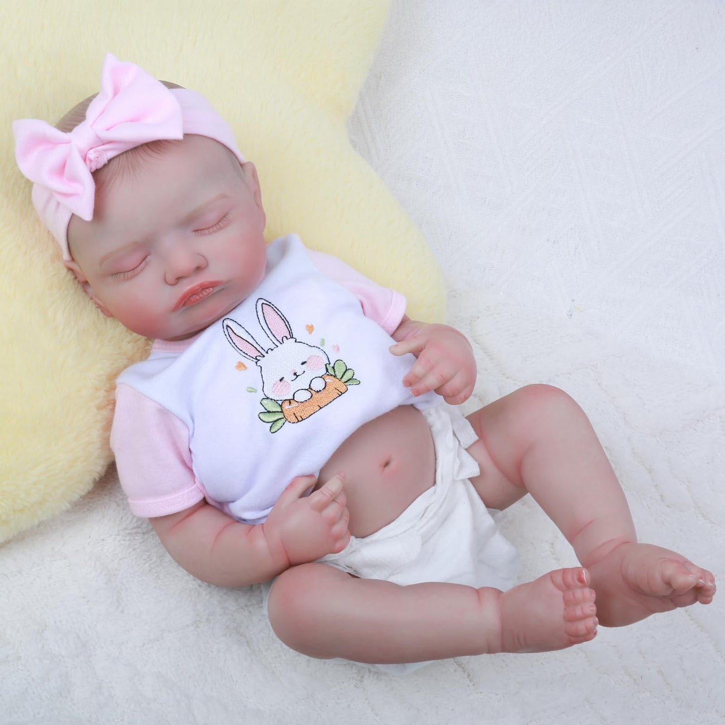 KSBD Realistic Reborn Baby Girl Rosalie — 20-inch Lifelike Vinyl Doll with Accessory Set