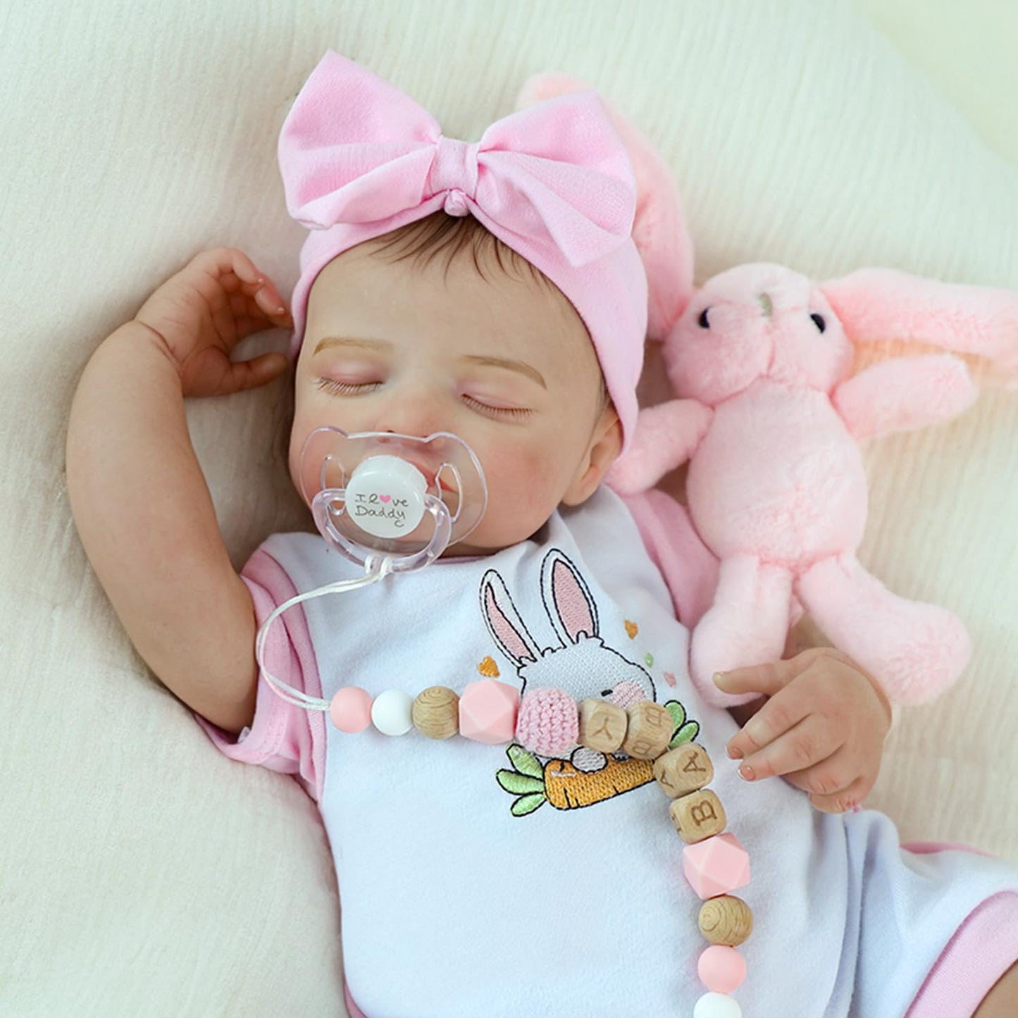 KSBD Realistic Reborn Baby Girl Rosalie — 20-inch Lifelike Vinyl Doll with Accessory Set