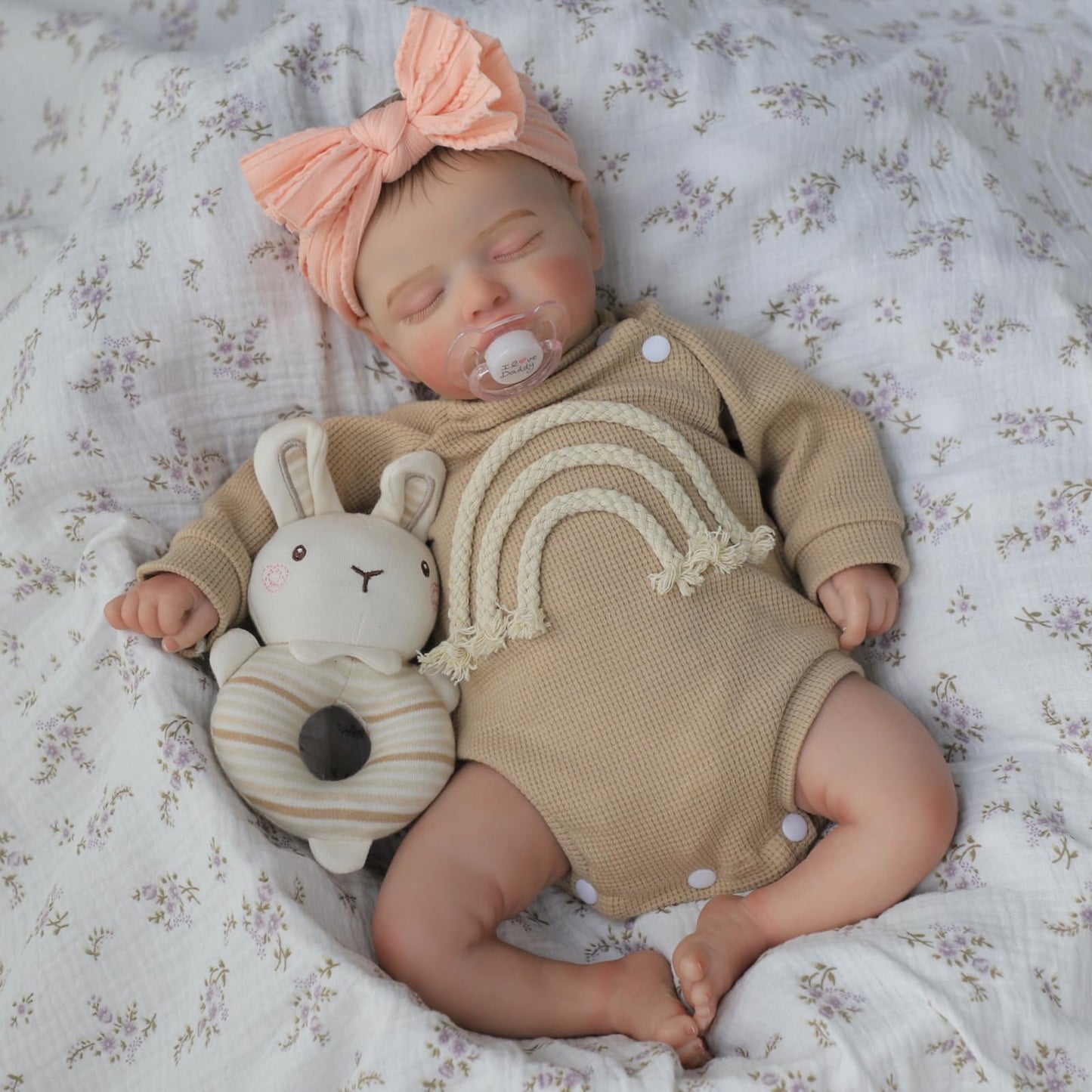 KSBD Lifelike Reborn Baby Dolls - 20 Inch Sleeping Realistic Doll with Soft Cloth Body (Ages 3+)