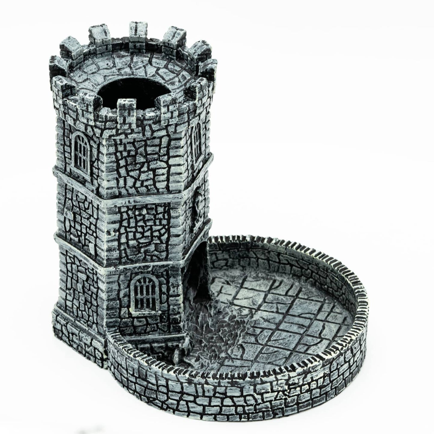 KSNDie Dice Tower Castle: D&D Dice Roller for RPG Tabletop, Grey