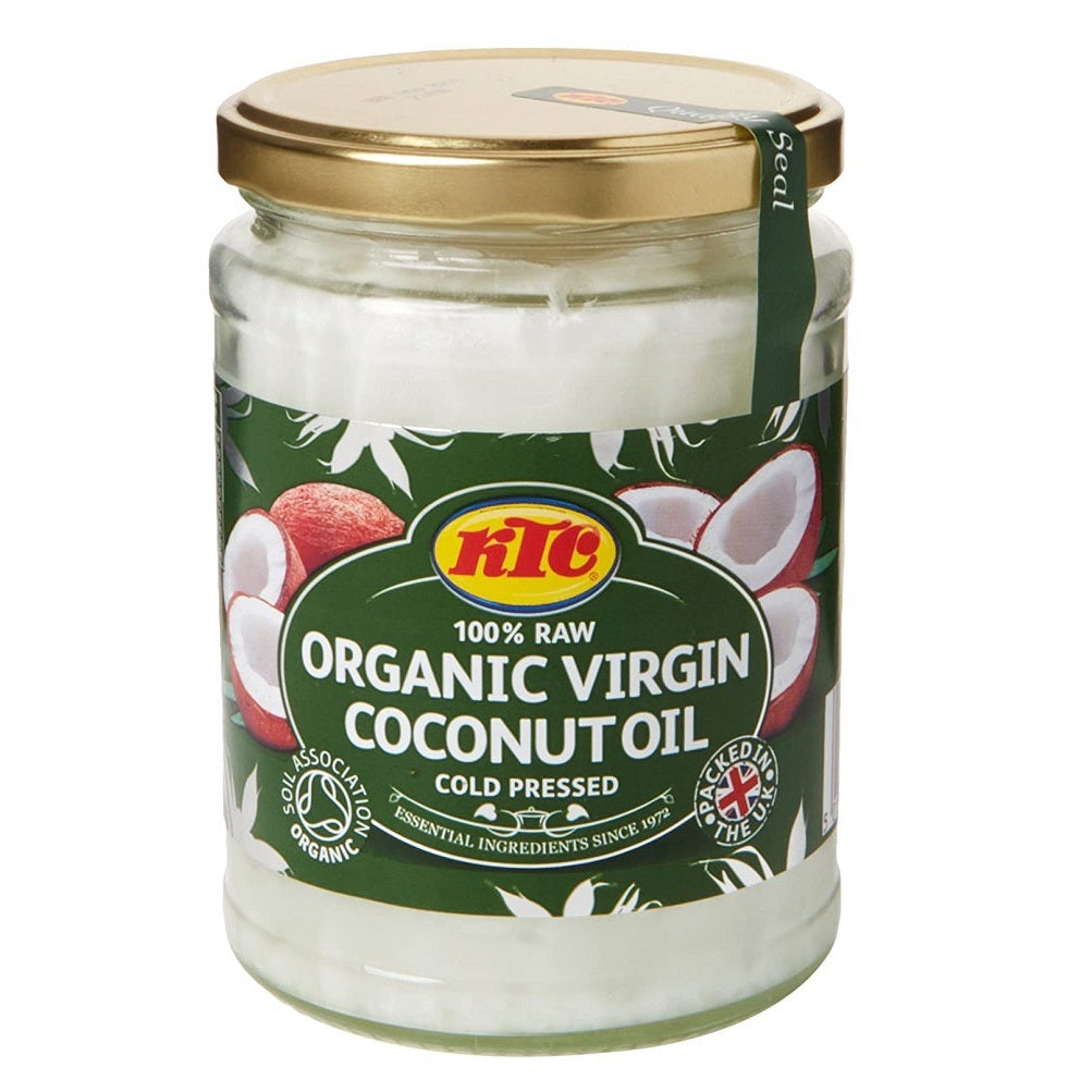 KTC 100% Raw Organic Virgin Coconut Oil (Cold Pressed) for Deep Hair Nourishment & Growth, All Hair Types