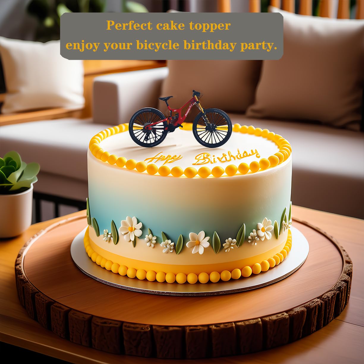 Kuasting 1:8 Scale Mountain Bike Die-Cast Model - Desk Decor, Cake Topper (Red)