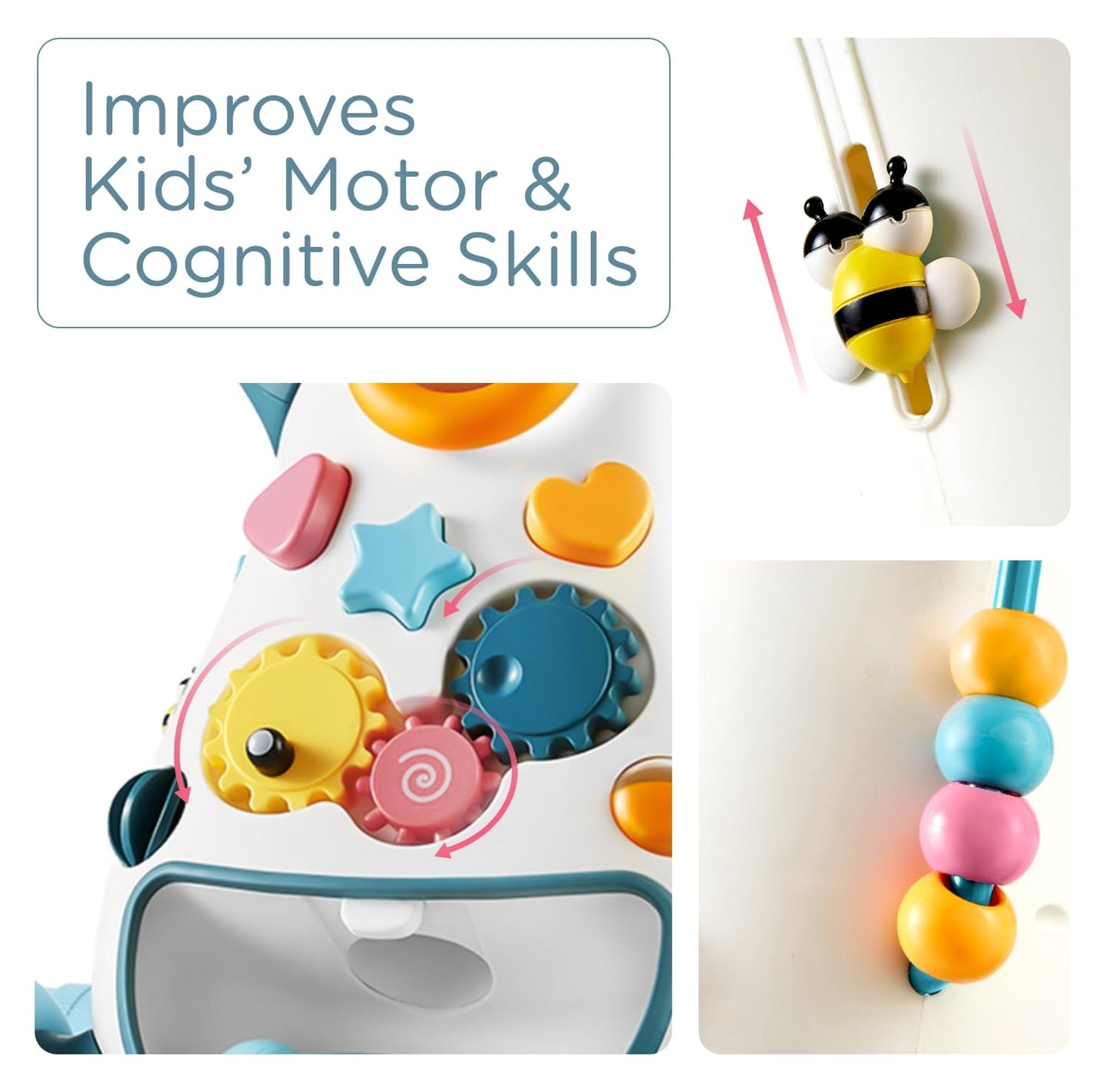 KUB Montessori Baby Walker — Interactive Push Toy with Lights, Music & Adjustable Speed