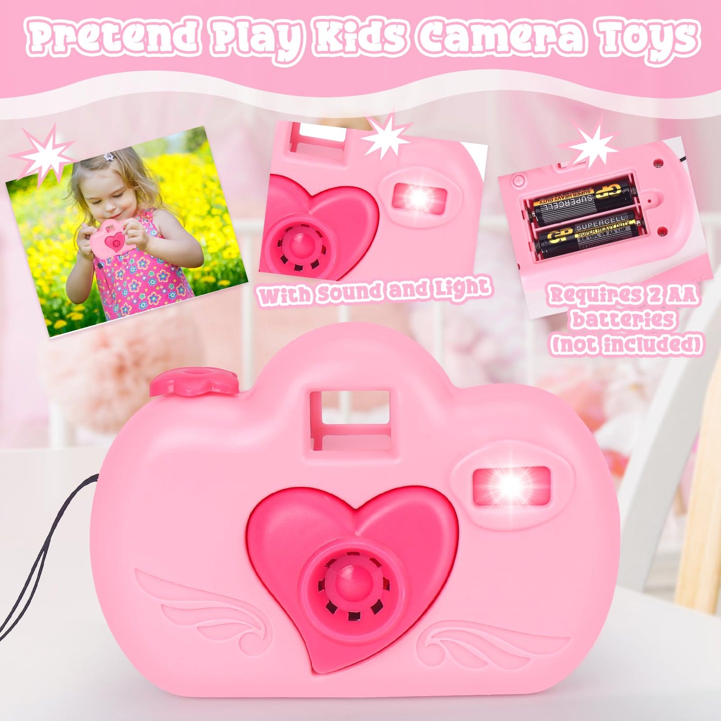 KUBUSFLY Toddler Play Purse Set — 35-Piece Pretend Princess Toy Kit for Girls Aged 3–6