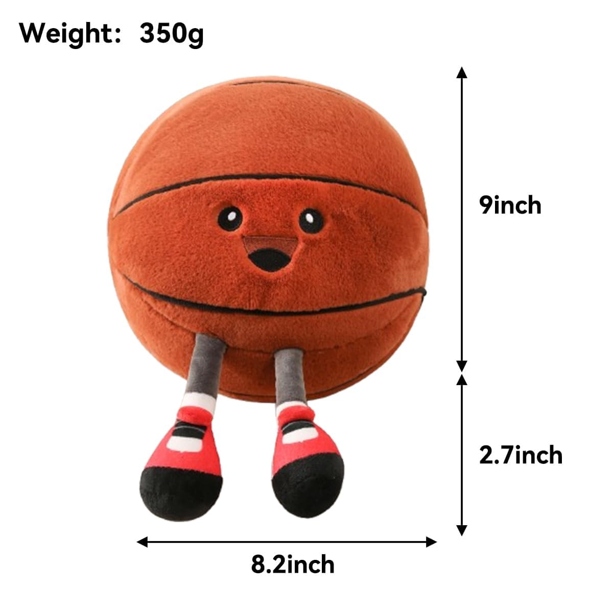 KUCCO-PILLOW Funny Basketball Plush Pillow – 11-Inch Plush Toy & Room Decor Gift