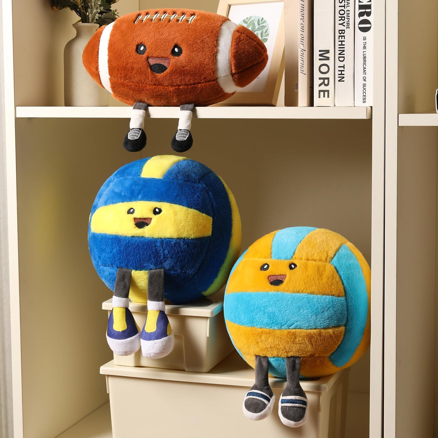 KUCCO-PILLOW Funny Volleyball Plush with Legs – 11-Inch Cute Volleyball Throw Pillow Gift