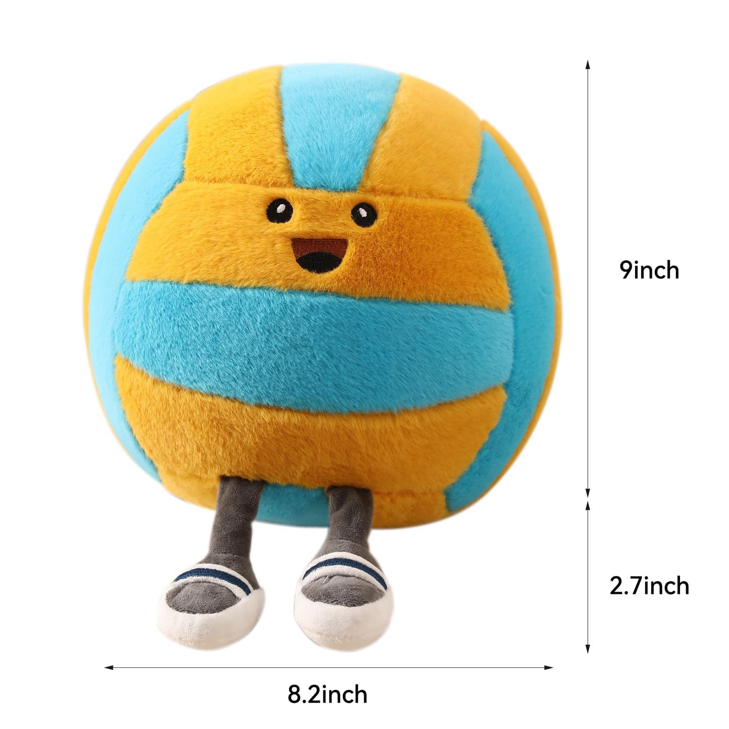 KUCCO-PILLOW Funny Volleyball Plush with Legs – 11-Inch Cute Volleyball Throw Pillow Gift