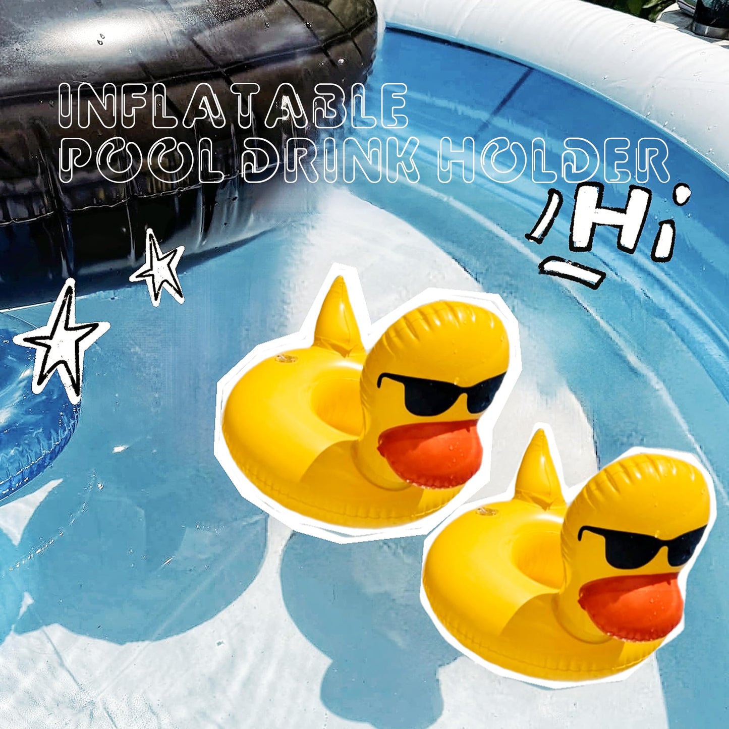 KUCDBUN 6-in-1 Dog Pool Float for Small Dogs | Inflatable Pet Raft