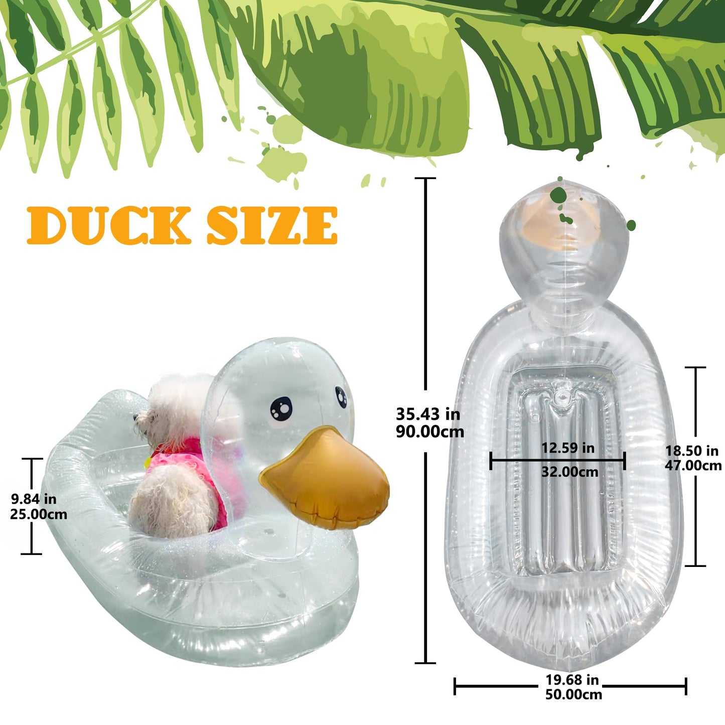 KUCDBUN 6-in-1 Dog Pool Float for Small Dogs | Inflatable Pet Raft