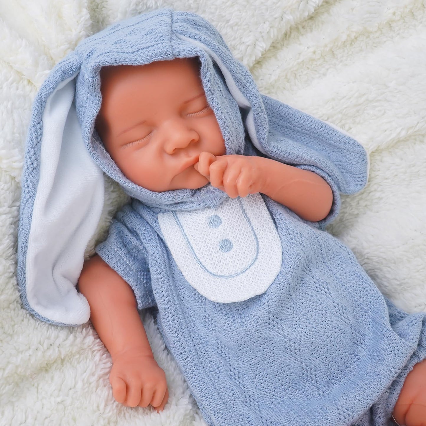 KUICEO Full Silicone Reborn Baby Doll 17 Inch – Realistic Newborn Boy with Blood Vessels, Full Body Silicone, Gift Box