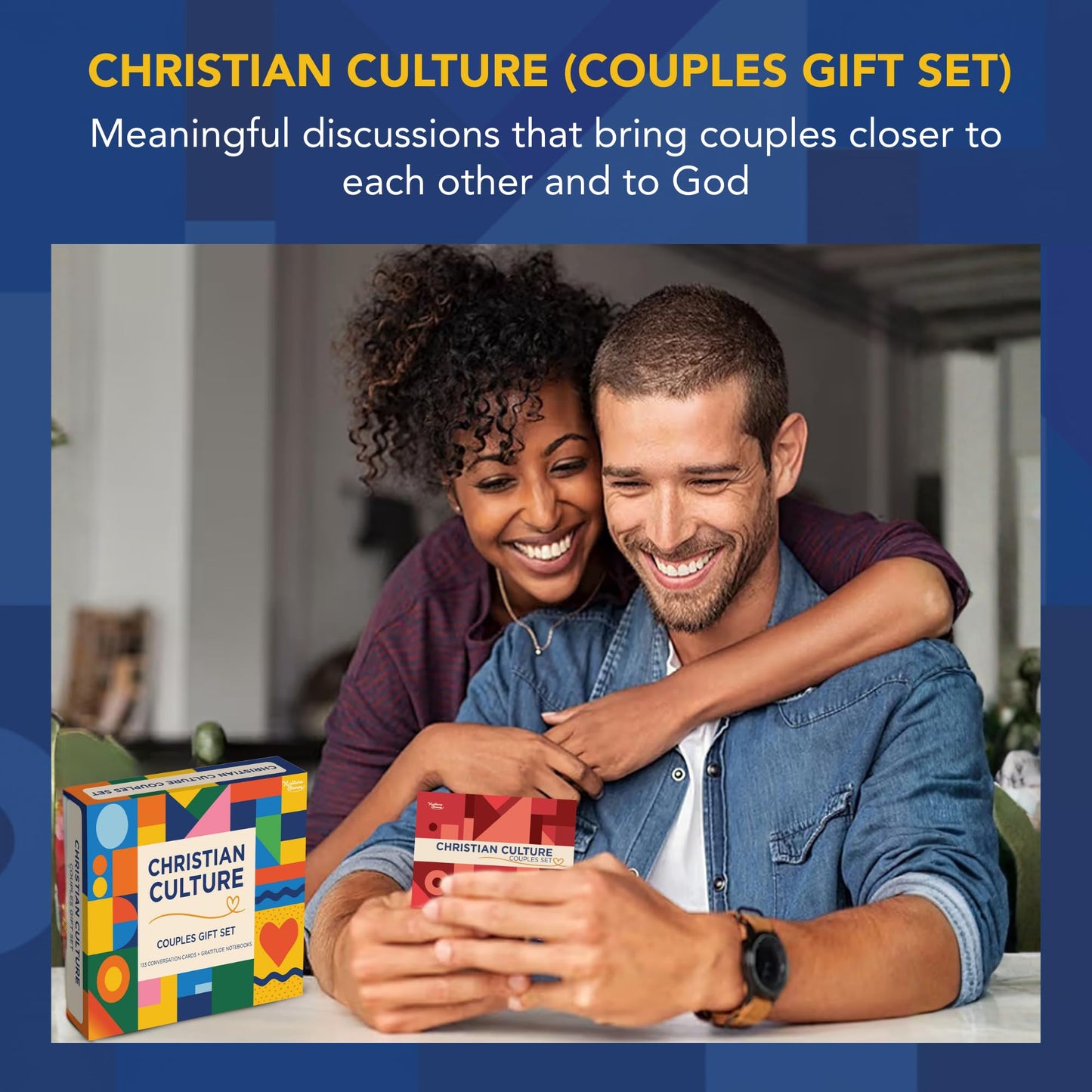 Kulture Games Christian Couples Gift Set – 133 Faith-Based Cards + 2 Gratitude Notebooks + Date Night Adventures