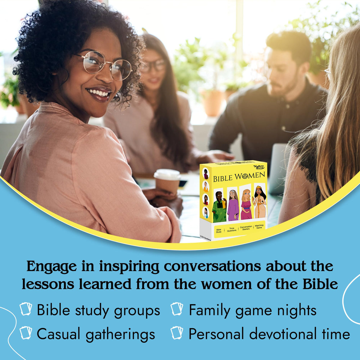 Kulture Games Bible Women – 50 Inspiring Bible Stories Card Game