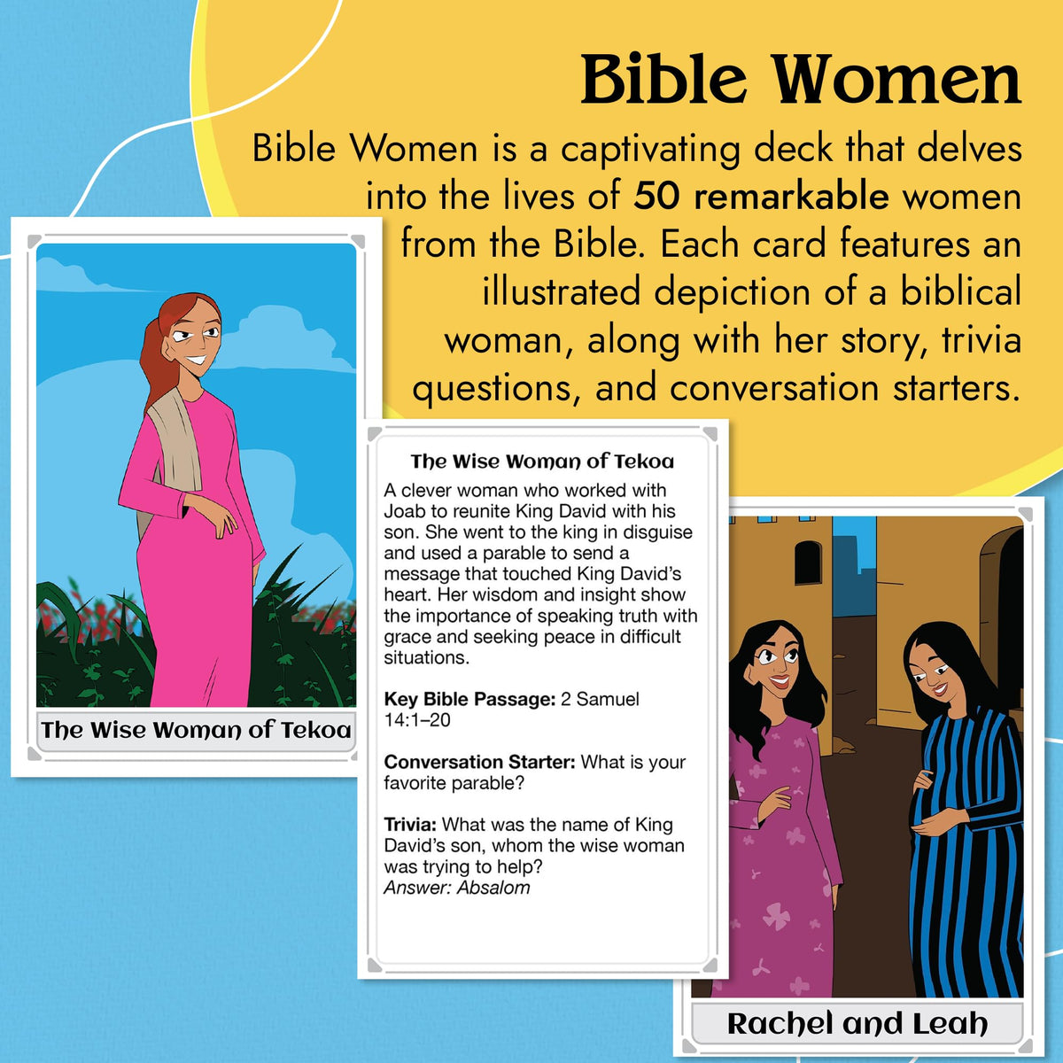 Kulture Games Bible Women – 50 Inspiring Bible Stories Card Game