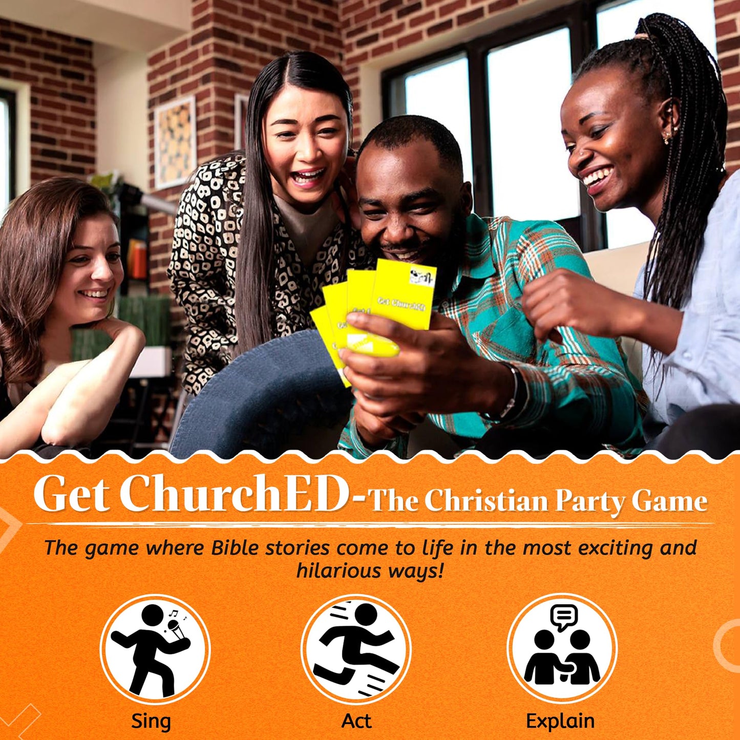 Get ChurchED by Kulture Games | The Christian Party Game for Bible Trivia, Charades & Sing