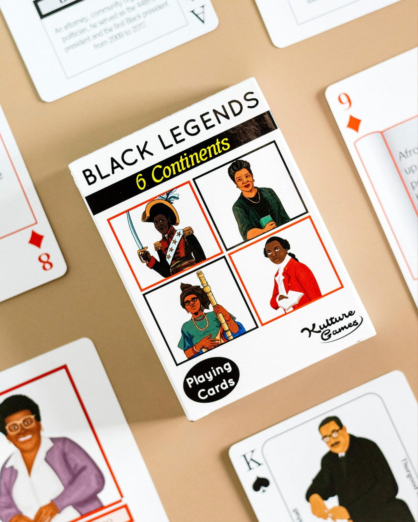 Kulture Games Playing Cards: Black Legends – Inspirational Legends Trivia Card Game for Family & Adult Game Nights