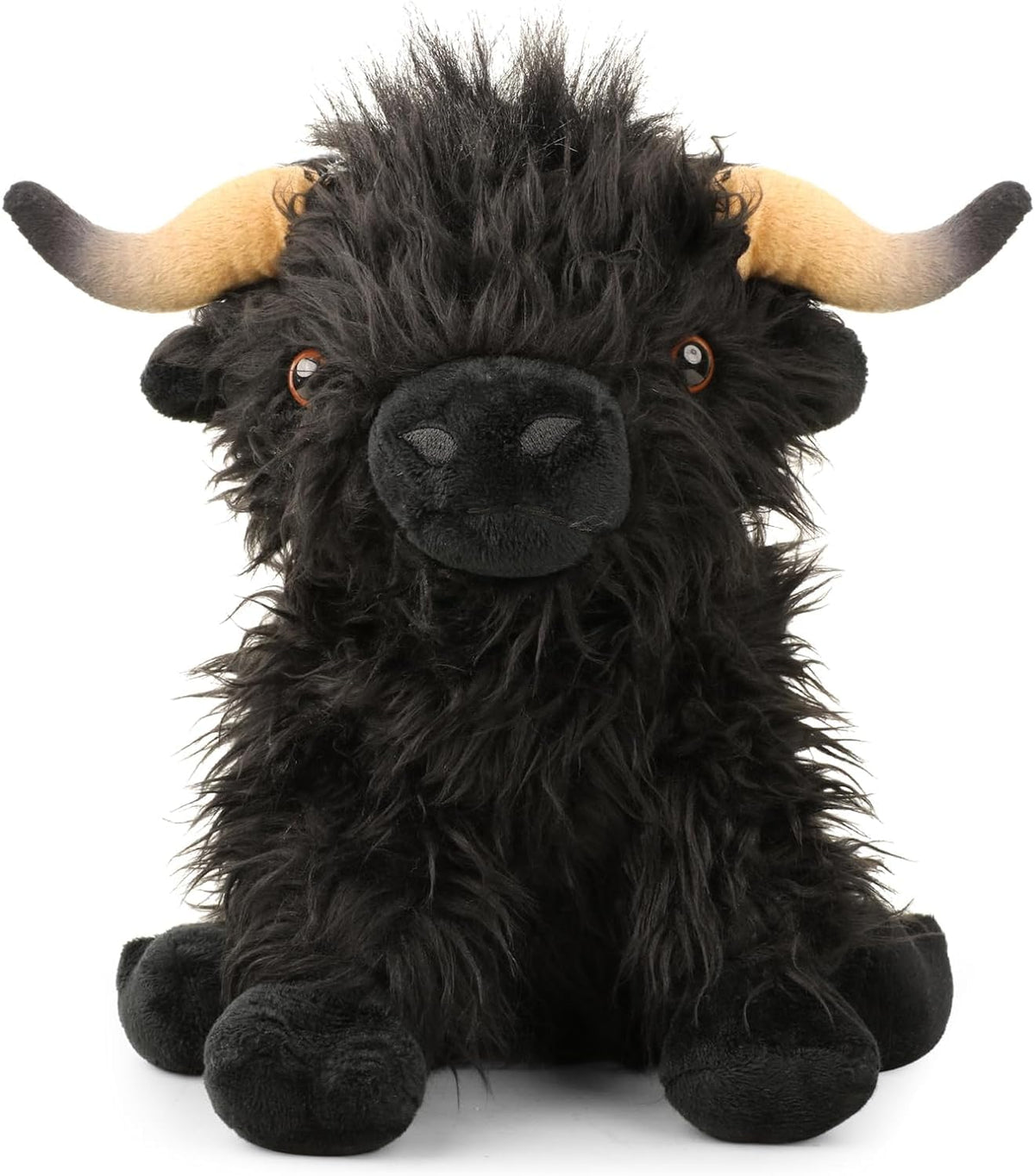 Kulupu Highland Cow Plush Toy 10.5 in Realistic Cattle Plush – Soft Farm Gift