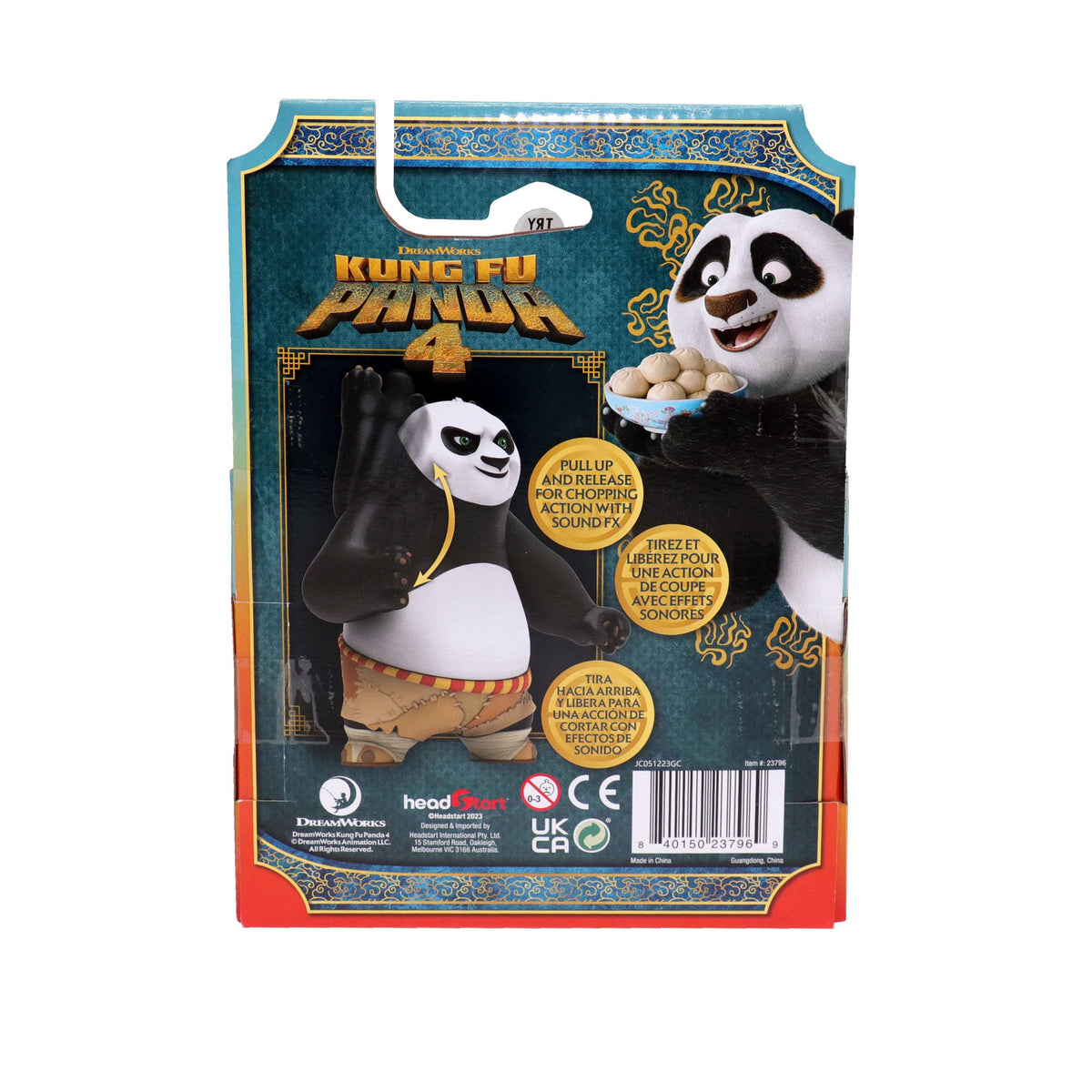 Kung Fu Panda Po 5.5-Inch Figure with Action Activated Sound, Chopping Action & 4 Points of Articulation