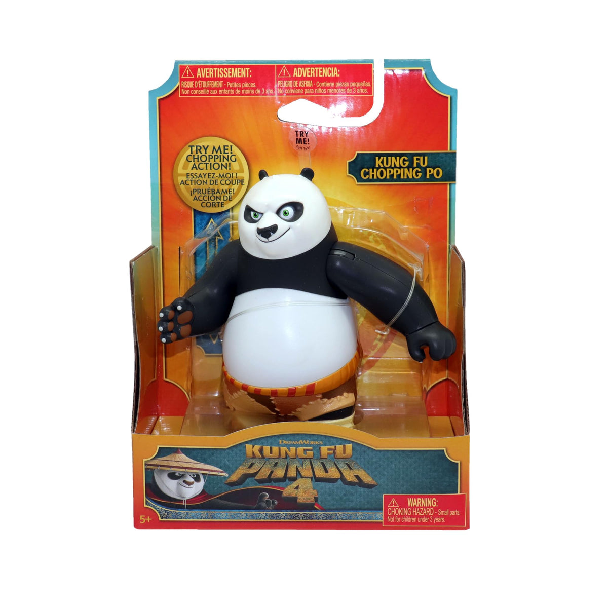 Kung Fu Panda Po 5.5-Inch Figure with Action Activated Sound, Chopping Action & 4 Points of Articulation
