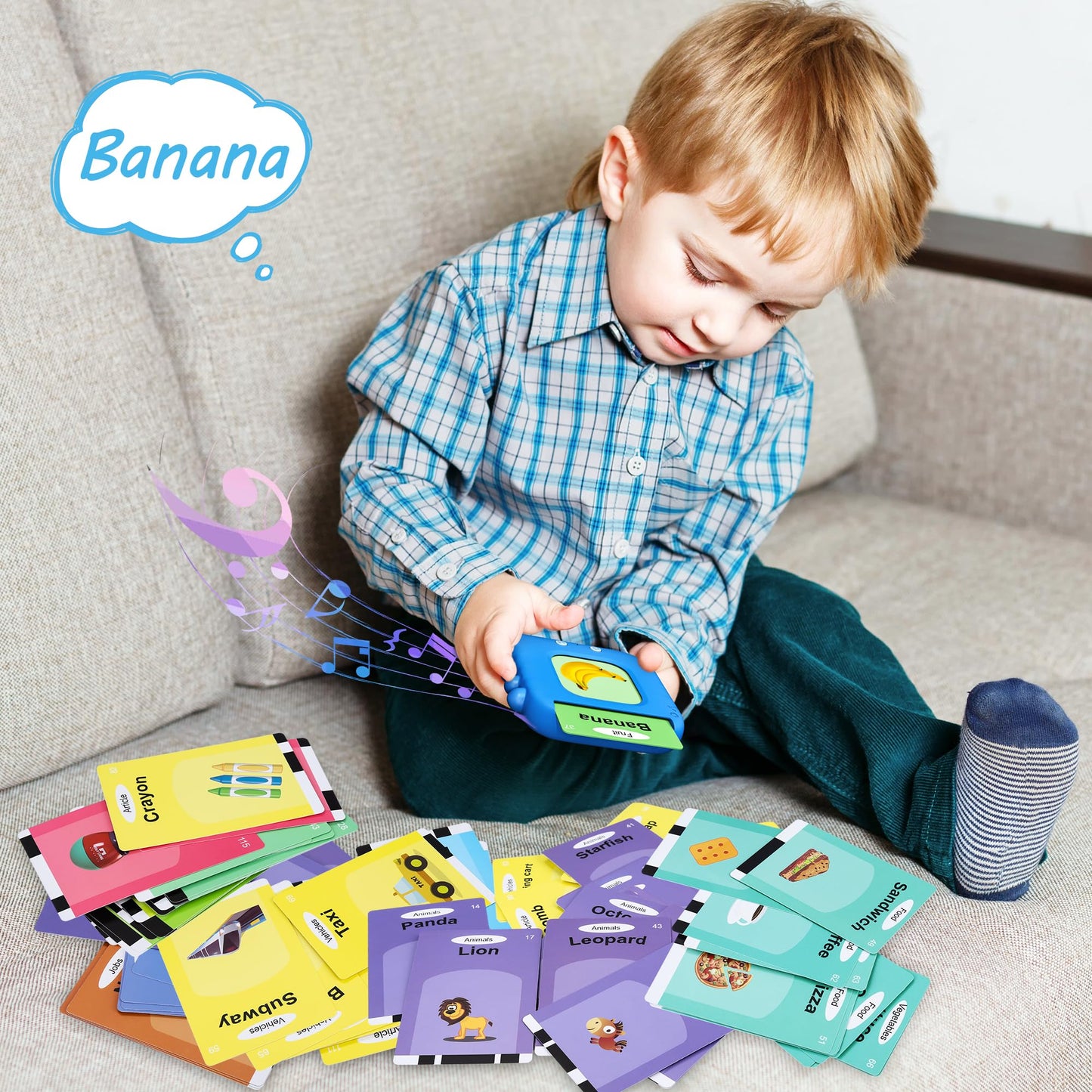 Kuovei Talking Flash Cards – 240 Sight Words, Montessori Toy for Ages 1-8