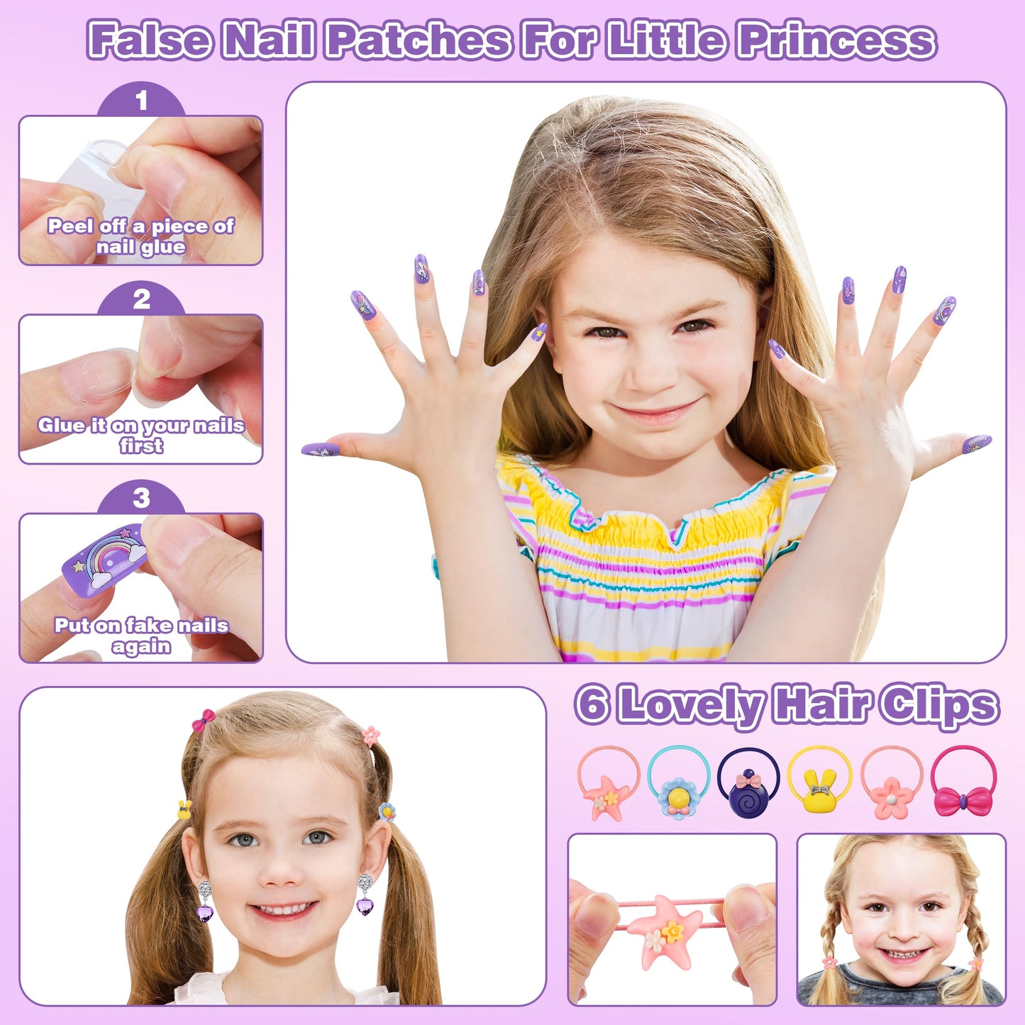 Kuovei 99-Piece Kids Makeup Kit for Girls | Washable, Safe, Mirror Included