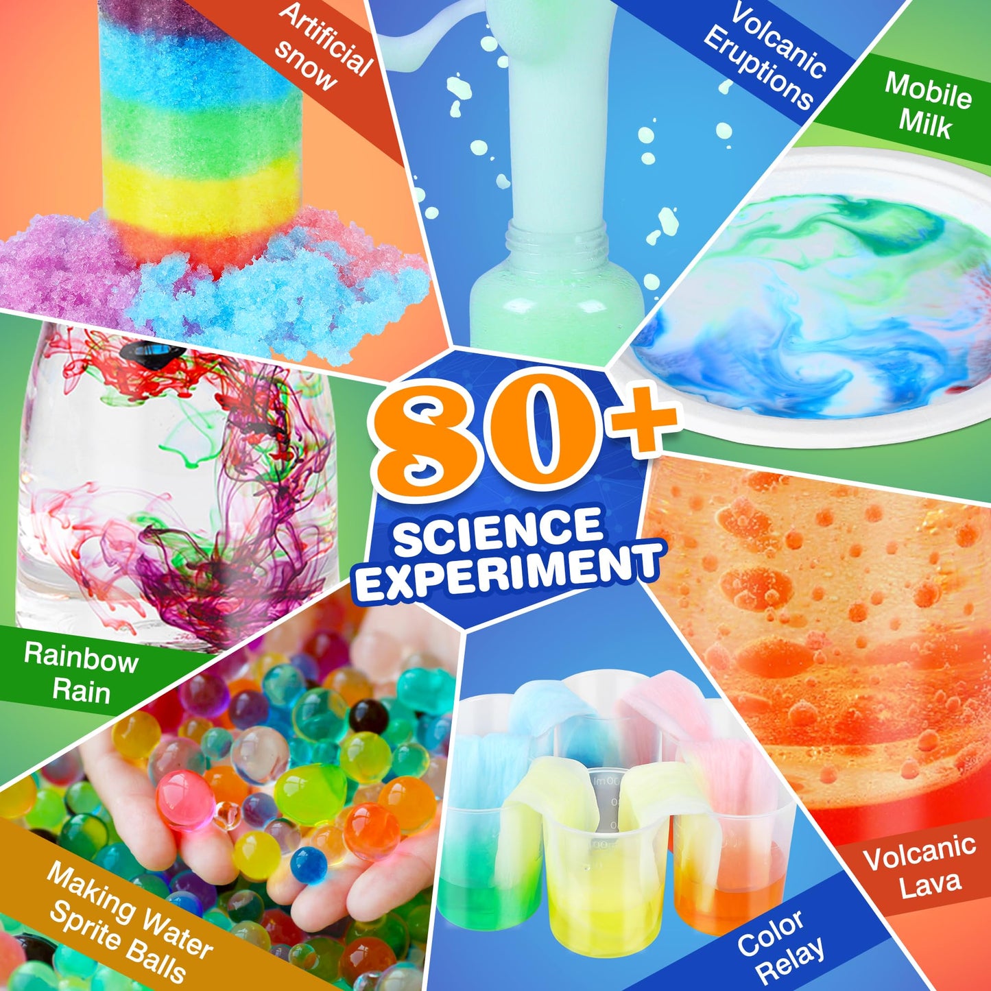 Kuovei Science Kit for Kids – 80 Lab Experiments, STEM Educational Toy for Ages 6–9