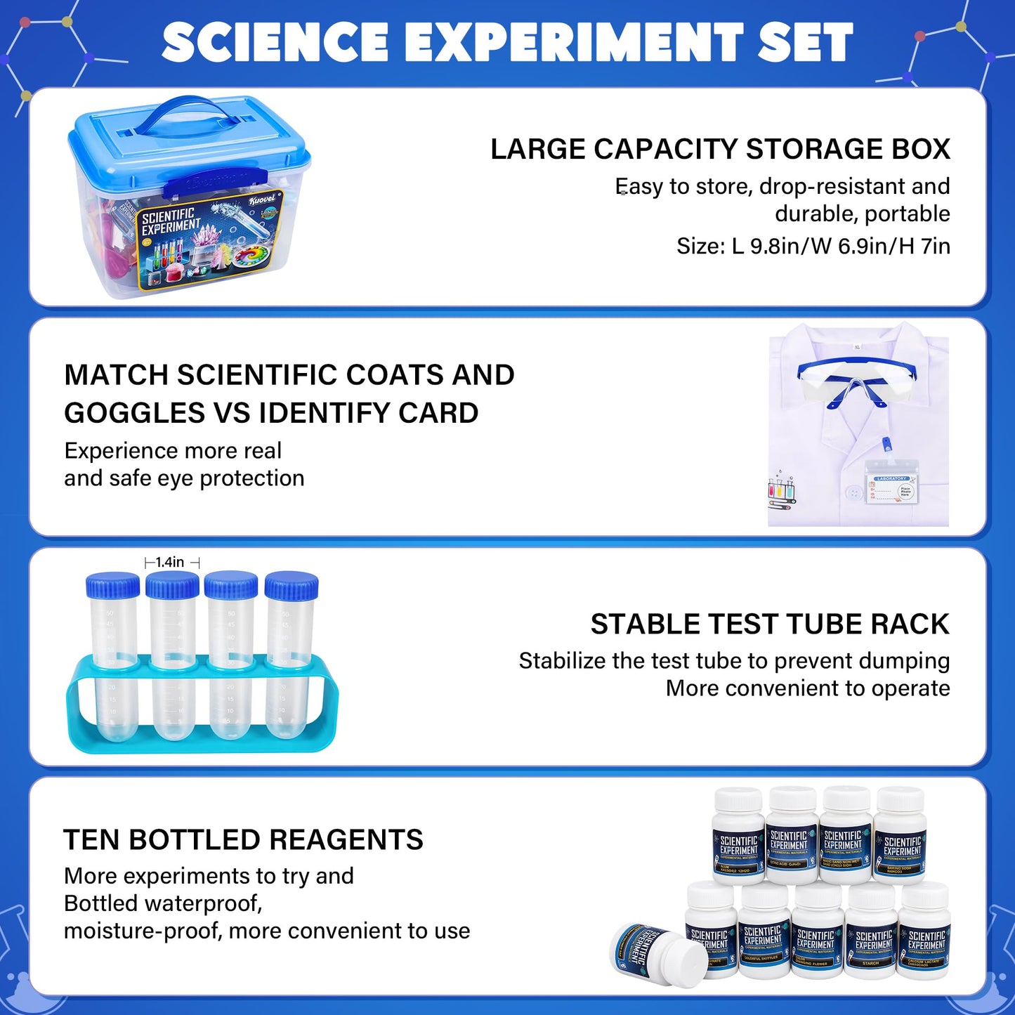 Kuovei Science Kit for Kids – 120 Experiments & STEM Learning (Ages 6–12)