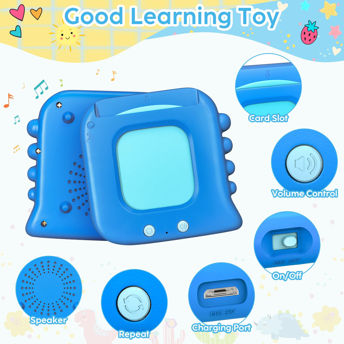 Kuovei Talking Flash Cards – 240 Sight Words, Montessori Toy for Ages 1-8
