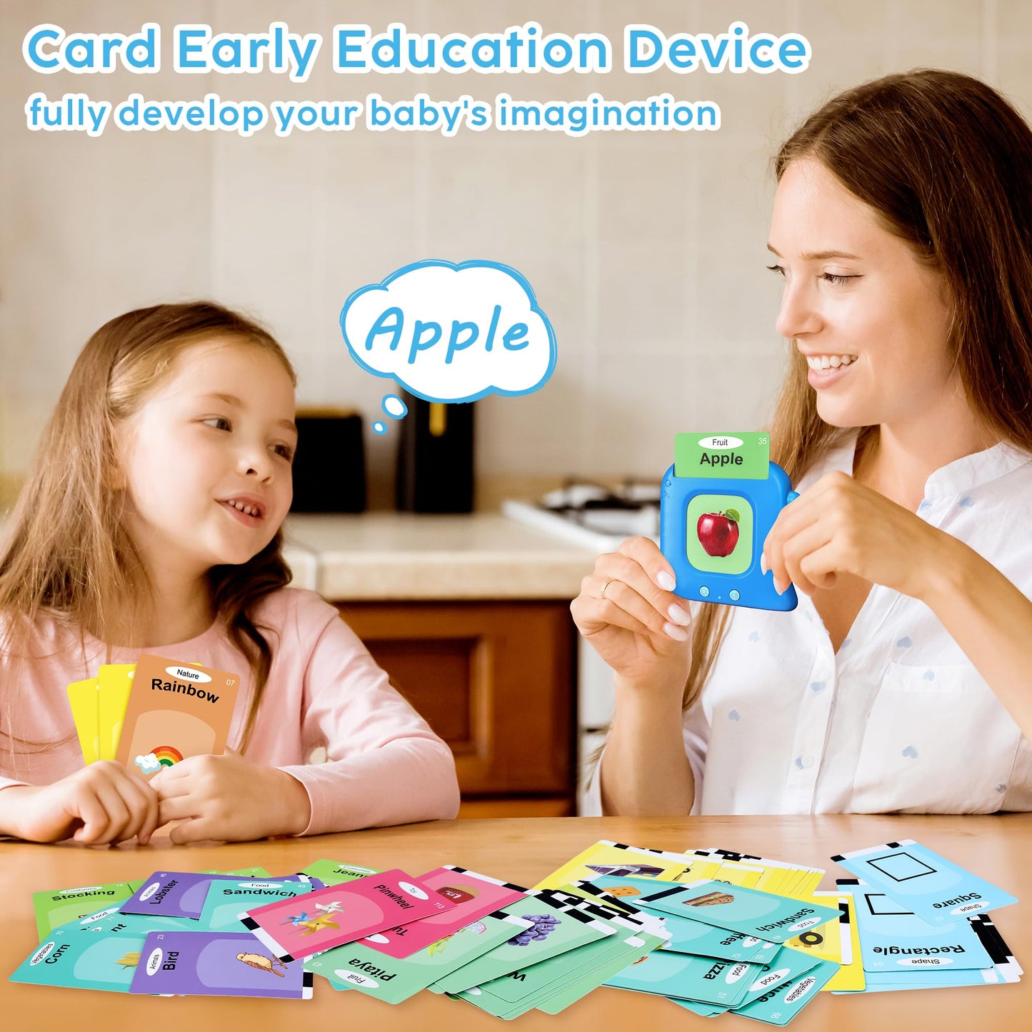 Kuovei Talking Flash Cards – 240 Sight Words, Montessori Toy for Ages 1-8