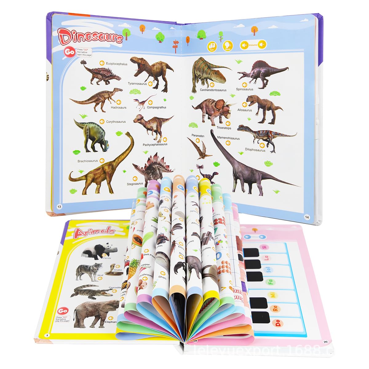 Kuriory English Words Sound Book for Toddlers 3-6 | 470+ Words & Phonics | Interactive Speak & Spell with Sounds & Pictures | 21 Themes | 2026 Educational Gift