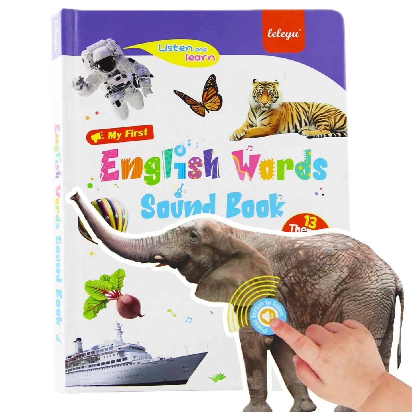 Kuriory English Words Sound Book for Toddlers 3-6 | 470+ Words & Phonics | Interactive Speak & Spell with Sounds & Pictures | 21 Themes | 2026 Educational Gift