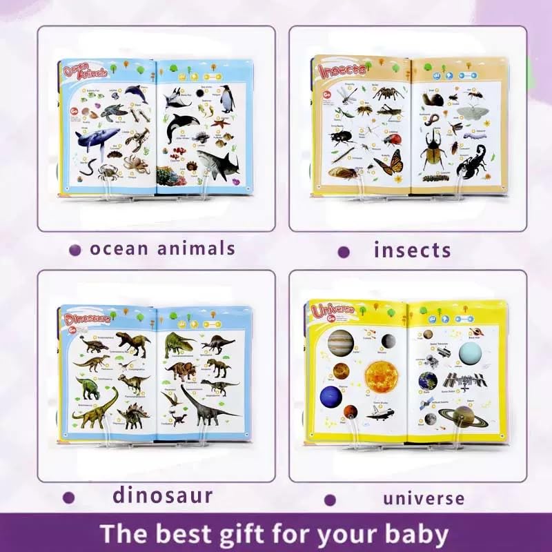 Kuriory English Words Sound Book for Toddlers 3-6 | 470+ Words & Phonics | Interactive Speak & Spell with Sounds & Pictures | 21 Themes | 2026 Educational Gift